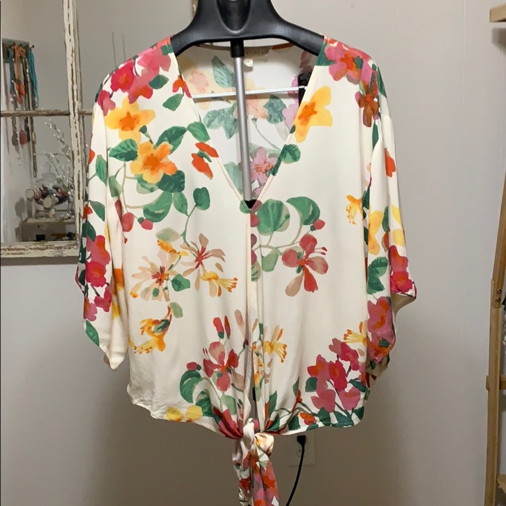 Flower Tie Top